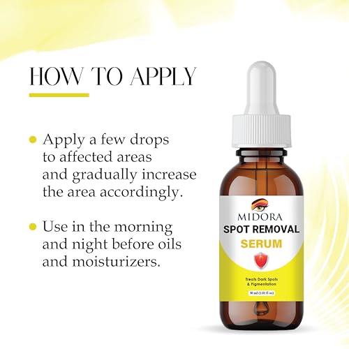 Image of MIDORA Spot Removal Serum for Face - Dark Spot Corrector for Pigmentation, Acne Marks & Black Spots - Skin Brightening & Spot Reduction Serum for Women & Men - 30ml