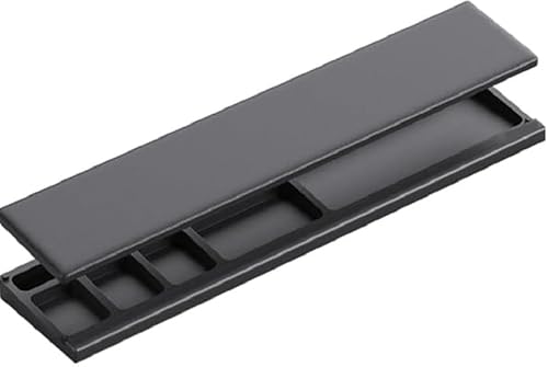 Keyboard Wrist Rest with Integrated Storage Compartment, Memory Foam, Non-Slip Base, Black, 36x8x2.1cm