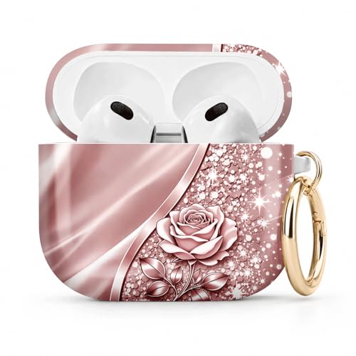 PLKTJOSA Airpod 4�P�[�X�Ή� TPU���킢���p�^�[���ی� �ϏՌ��� ���h�~�P�[�X �L�[�`�F�[�������O�t�� ���C�����X�[�d�Ή� (���[�Y�X�p�[�N���T�e�����}���X)
