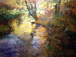 Tableau de Quimperlé par Frits Thaulow, cette peinture à l'huile sur toile sublime votre salon