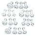 Ogori 20pcs Plunger Fondant star Cutters Cookie Cutters Sugarcraft Cake Decorating Tools, Square/Round / Heart/Oval / Five-Pointed Star/diamond