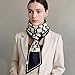 LumiSyne Skinny Knitted Scarf Women Winter Pull-Through Design Plaid Letter Pattern Narrow Long Neckerchief Warm Collar Scarf