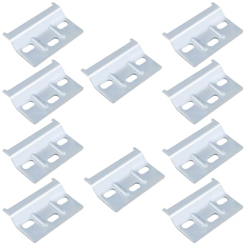 alwaiiz 10 Pièces Rail de Suspension, Métal Fixation Murale Meuble Cuisine, Fixation Meuble Suspendu Convient pour Armoires, Armoires Murales