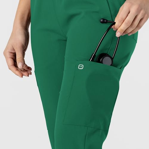 Image of Wink W123 Women's Flex-n-Reach Track Scrub Pant, Black, Large Petite