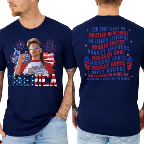 Joe Dirt 4th of July Shirt Merica Shirt Independence Day Shirt Snakes and Sparklers Shirt (US Alpha X-Large Regular Regular Navy)