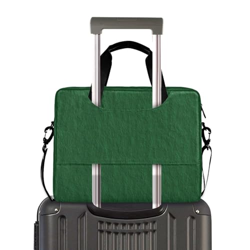 Funda para portátil 15.6 pulgadas con asa y correa verde miniatura 4