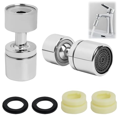 EuAcesry Aireador grifo de cocina, 720° giratorio aireador para grifo, giratorio grifo con 2 modos aireador filtro antisalpicaduras, aireador de ahorro de agua para grifo