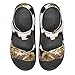 Pointodoor Girls Sunflower Leopard Sandals Kids Fashion Sport Sandals Brown Cow Print Leather Beach Water Shoes Anti Slip Cartoon Causal Summer Shoes