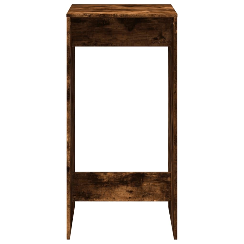 Tavolo da Bar Rovere Fumo 51x50x103,5 cm in Truciolato | Tavolo alto salvaspazio per cucina e soggiorno, ideale per aperitivi in compagnia e pasti veloci in ambienti interni.