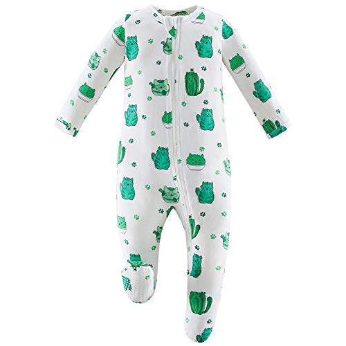 Image of Owlivia Rayon Made from Bamboo Baby Boy Girl Sleep 'N Play, Zip Front Non-Slip Footed Sleeper Pajamas