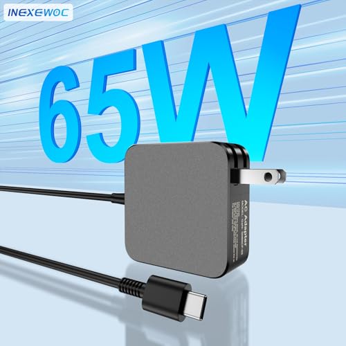 Image of 65W USB C Laptop Charger Compatible with MacBook Pro /Air, Dell Latitude /XPS, HP Spectre /Envy, Lenovo ThinkPad /Yoga, ASUS ZenBook, Samsung Galaxy, Chromebook and Smartphones, Power Adapter