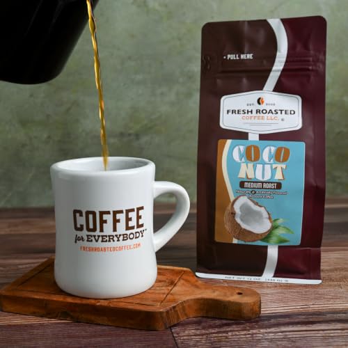 Image of Fresh Roasted Coffee, Coconut Flavored Drip Ground Coffee, Medium Roast, Kosher, 12 oz