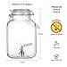 Glass Drink Dispenser for Parties, 1 Gallon Beverage Dispenser with Spigot and handle,Glass Water Dispenser, Juice Dispensers for Fridge, Lemonade & Laundry Detergent Dispenser (1Pack)