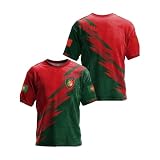 Genérico Camiseta De Portugal 2026,Camiseta De Manga Corta con Cuello Redondo Y Estampado De Estilo De Equipo De FúTbol Camiseta Informal para El DíA A DíA