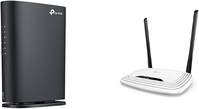 TP-Link TL-WR841N WiFi Router, Wireless LAN 6, AX1800 Standards, 1201 + 574 Mbps, WPA3 Compatible, EasyMesh Compatible, Archer AX23V + WiFi Router, Wireless LAN Parent Unit, Single_Band 11n N300 Mbps