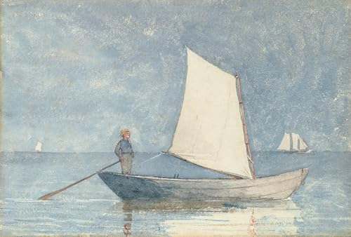 Cuadro Veleggiando su Dory Winslow Homer en lienzo decorativo de 60x90cm