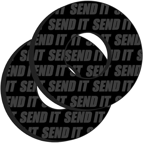 Gripdonuts.com MX Grip Donuts for Dirt Bike Motorcycle BMX - Send It (Black)