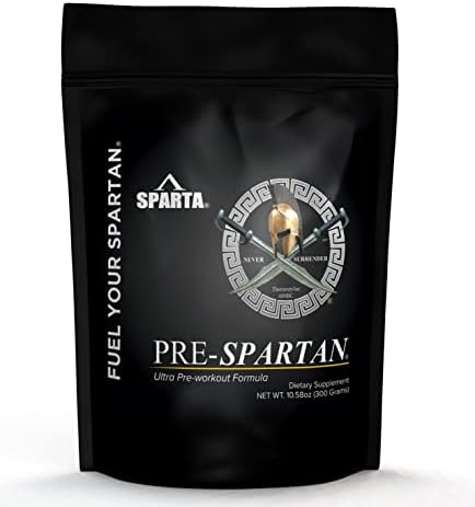 PRE-Spartan Workout Energy Drink Powder AAKG, Delivers Intense Workout Energy, Focus & Pumps Gain Muscle L Citrulline Arginine 30 Sevings - Fuel Your Spartan