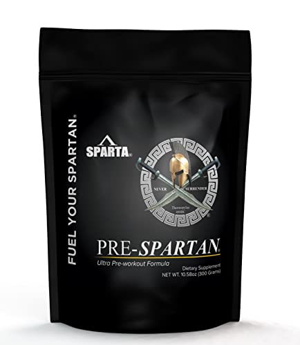 Pre-Spartan Workout Energy Drink Powder Aakg, Delivers Intense Workout Energy, Focus & Pumps Gain Muscle L Citrulline Arginine 30 Sevings - Fuel Your Spartan #TOP22