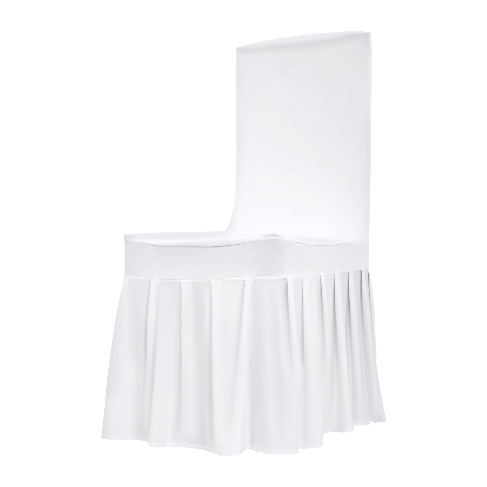 Set di 20 coprisedia elasticizzati, universali, bianchi, rimovibili, lavabili, per sala da pranzo, matrimoni, banchetti, hotel, antiscivolo