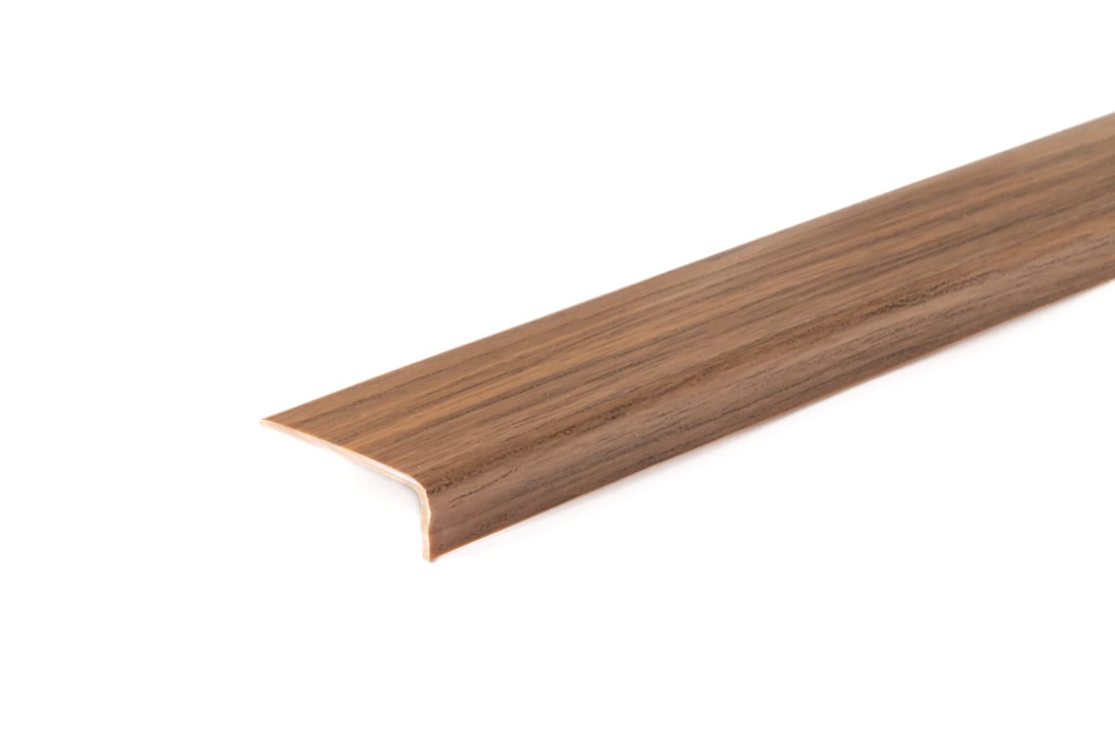 Wood Effect Plastic PVC Corner 90° 2.5 Meters Angle Wall Guard Edge Protector TMW Profiles (Walnut, 30x10 mm)