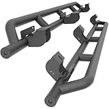 YZONA Rock Slider Nerf Bars Compatible with 2007-2018 Jeep Wrangler JK JKU Unlimited 4 Doors Running Boards, Heavy-Duty Carbon Steel, Black Powder Coated