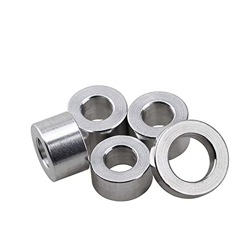 Preisvergleich Produktbild 20pcs 10pcs Aluminium-Unterlegscheibe M3 M4 M5 M6 M8 Aluminiumbuchse Dichtungsabstandshalter ohne Gewinde CNC-Hülse runde Abstandshalter für RC-Modell M8x16xL (10pcs), Länge 2 mm