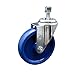 Solid Polyurethane Swivel Threaded Stem Caster w/5" x 1.25" Blue Wheel and 1/2" Stem - 300 lbs Capacity/Caster - Service Caster Brand