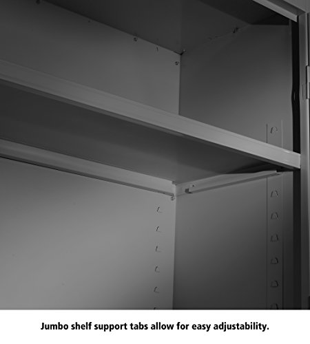 Tennsco Assembled Jumbo Steel Storage Cabinet, 48w X 18d X 78h, Black - Thumbnail 5