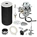 Carburetor Carb and Fuel Valve Petcock + Lever + Air Filter Foam + Intake Manifold For YAMAHA Grizzly 660 YFM660 2002-2008