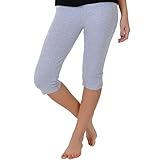 STRETCH IS COMFORT Women's Knee Length Leggings Heather Gray Medium