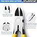 OTLOOMTBT 6-In and 5-In 2 PCS Ultra Sharp Compact Wire Cutters with Long Flat Nose Pliers Ideal for Cutting Crafts, Flowers, Plastics, Appliances and Any Clean Cutting Needs Powerful Wire Cutter