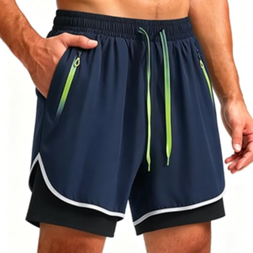Short de course avec doublure intérieure de compression pour l'entraînement