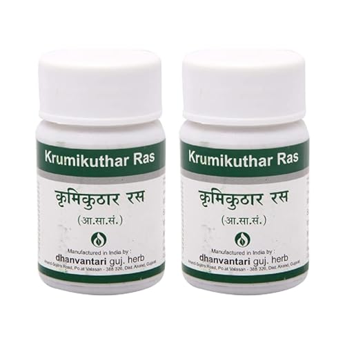 Krumikuthar Ras Tablets for Digestion, 60 Count, Pack of 2