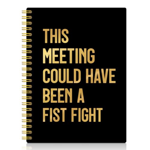 XQLZY This Meeting Could Have Been A Fist Fight Spiral Notebook, Funny Corporate Humor Notepad, Office Sarcastic Humor Gifts for Men Women Coworker Work Bestie Friend, Coworker Gifts