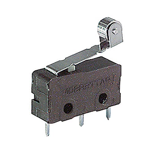 Deviatore Finecorsa Con Leva 16,6Mm Con Rotella, Terminali Per Circuito Stampato, 250V 5A