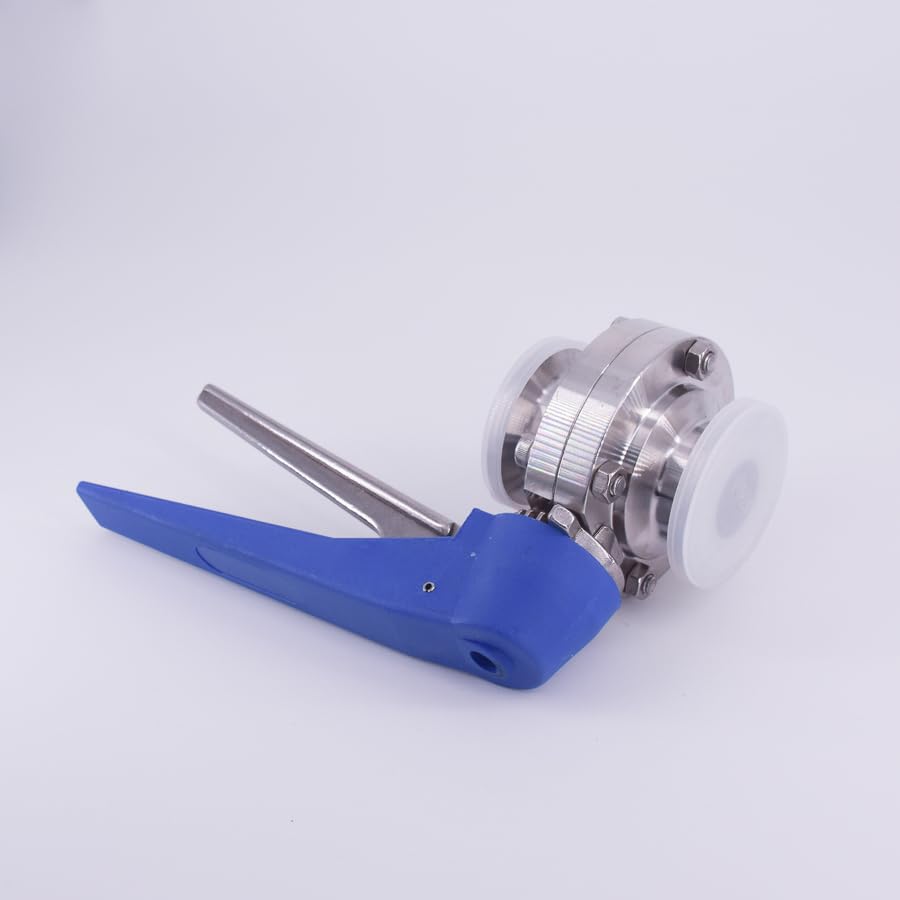 Fit 38mm 1-1/2" Pipe OD x 1.5" Tri Clamp Squeeze Trigger Flow Control Valve SUS 304 Stainless Brewing