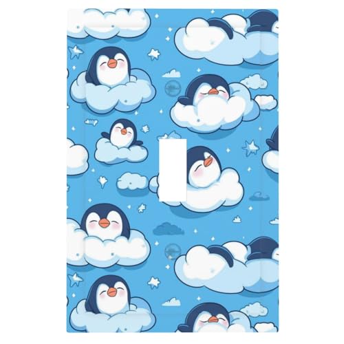 Placa de interruptor de luz de pingüino para solucionar paredes aburridas 2