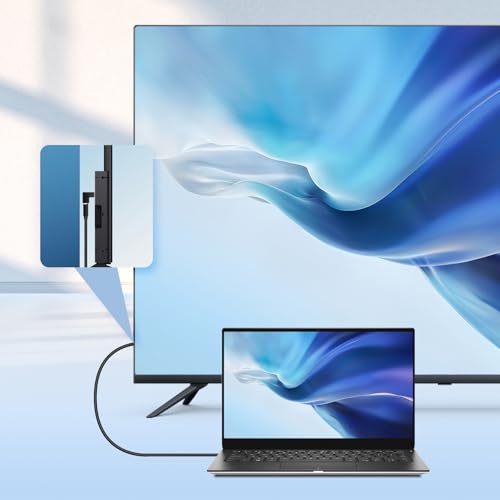 BolAAzuL Cavo DisplayPort Angolare 90° Maschio-Femmina 0.3m - DP 1.2 4K@60Hz, 2K@144Hz, Adattatore Per Monitor E PC