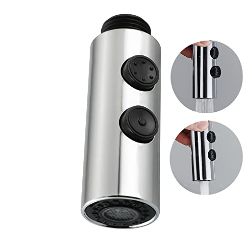 Pull Down Kitchen Faucet Spray Head G1/2 Male Or 13/16Inch 2 Functions Kitchen Faucet Head Replacement Pull Outkitchen Sink Faucet Head Compatiblity With Franke Giagni Faucets Chrome #TOP9