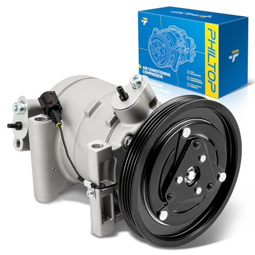 Image of PHILTOP 144008 NEW Air Conditioner AC Compressor with Clutch for Nissan Xterra 2000-2004 3.3L,Frontier 1999-2004 3.3L | for Xterra 2000-2004 3.3L, Replaces# 2011186AM 5511659 AC1208422 144008NEW 2011186R 202138N 6001234 1812X 67428 926009Z410