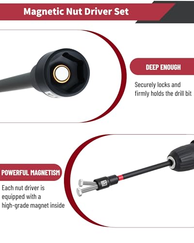 16 Piece Magnetic Nut Driver Set for Fast Precise Socket Work - Image 5