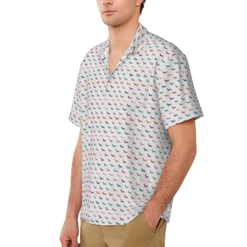 Chemise à manches courtes pour homme imprimé teckels doux - 2