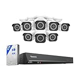 REOLINK 4K Security Camera System, RLK16-800B8 8pcs H.265 4K PoE Security Cameras Wired with Person Vehicle Detection, 8MP/4K 16CH NVR with 4TB HDD for 24-7 Recording