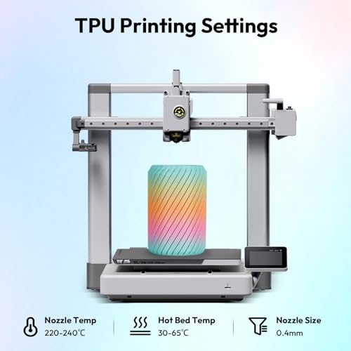 Image of AMOLEN 95A TPU 3D Printer Filament, 1.75mm Basic TPU Multicolor Rainbow Red, Yellow, Purple, Green, Color Change Flexible Soft Filament, High Hardness & Resilience, 1kg Spool, Fit Most 3D Printers