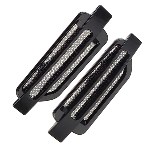 MACHSWON Car Side Airflow Grille, Car Auto Bonnet Air Intake Flow Side Fender Vent Hood Scoop Cover, Compatible with Most Cars, Suvs, Pickups, 2pc (Black)