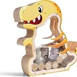 Caja de monedas de madera, ideal para cumpleaños para niños y niñas para comenzar su viaje de salvación, cubierta de escritorio de regalo personalizada para niños