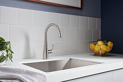 Kohler K-22034-Vs Simplice Single Handle Kitchen Bar Faucet, Prep Sink Faucet, Wet Bar Faucet, Faucet For Bar Sink, Vibrant Stainless #TOP1