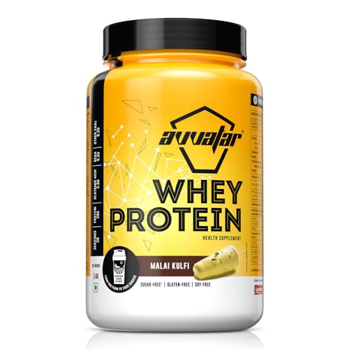 Image of avtar nutrition Whey Protein 1 Kg |Flavour Malai Kulfi | Chocolate