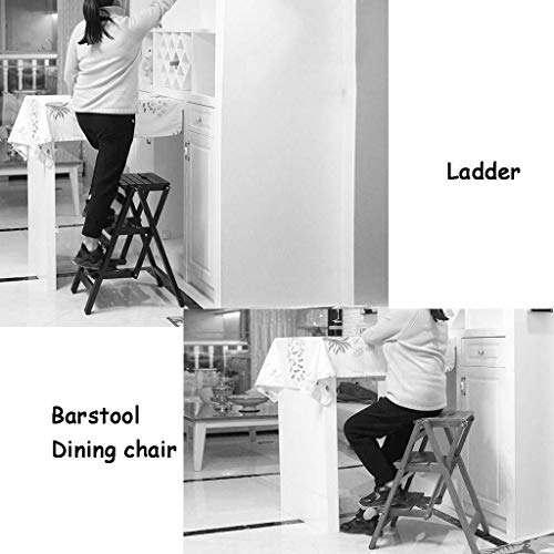 Taburete de escalada para interiores plegable y silla de comedor útil 4